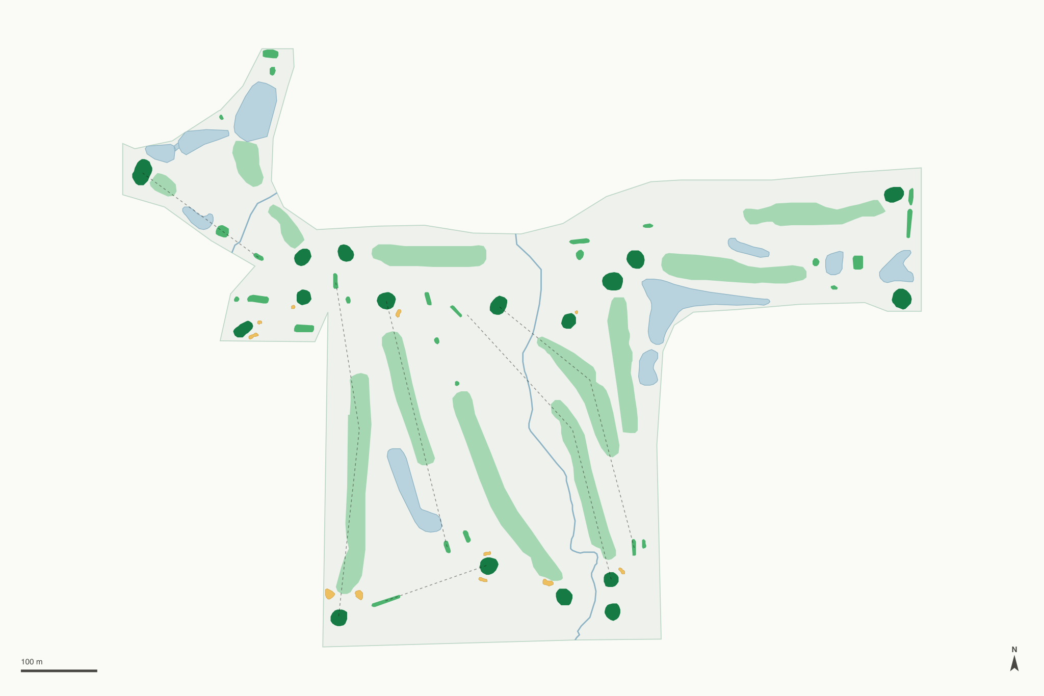 Map of Cross Creek Golf Club