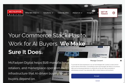 Screenshot of the McFadyen Digital homepage