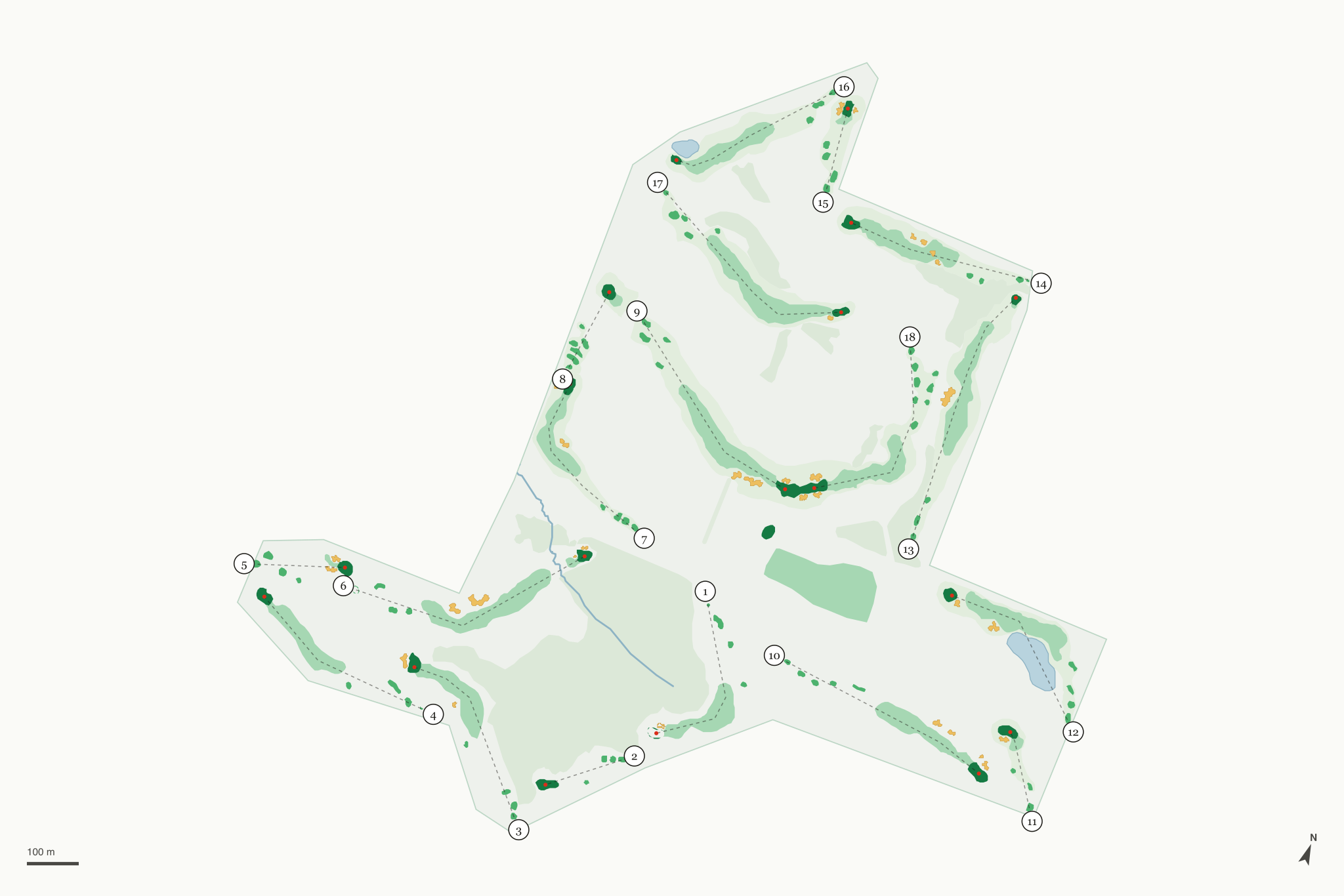 Map of Crooked Tree Golf Club