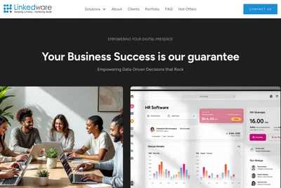 Screenshot of the Linkedware homepage
