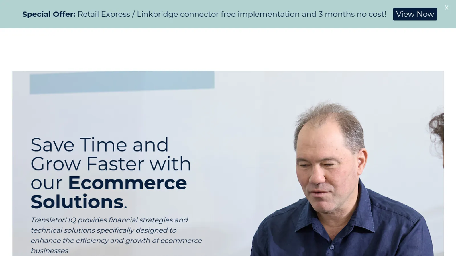 Screenshot of the TranslatorHQ homepage