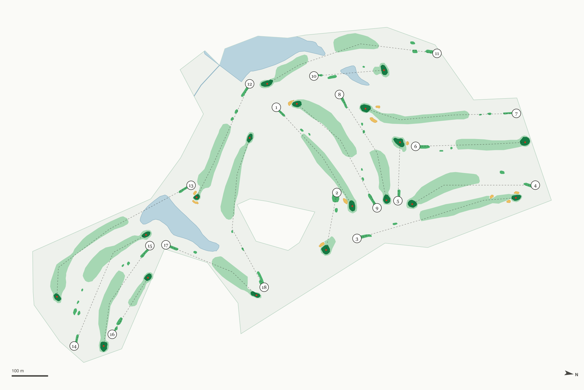 Map of Cedar Lake Golf Club