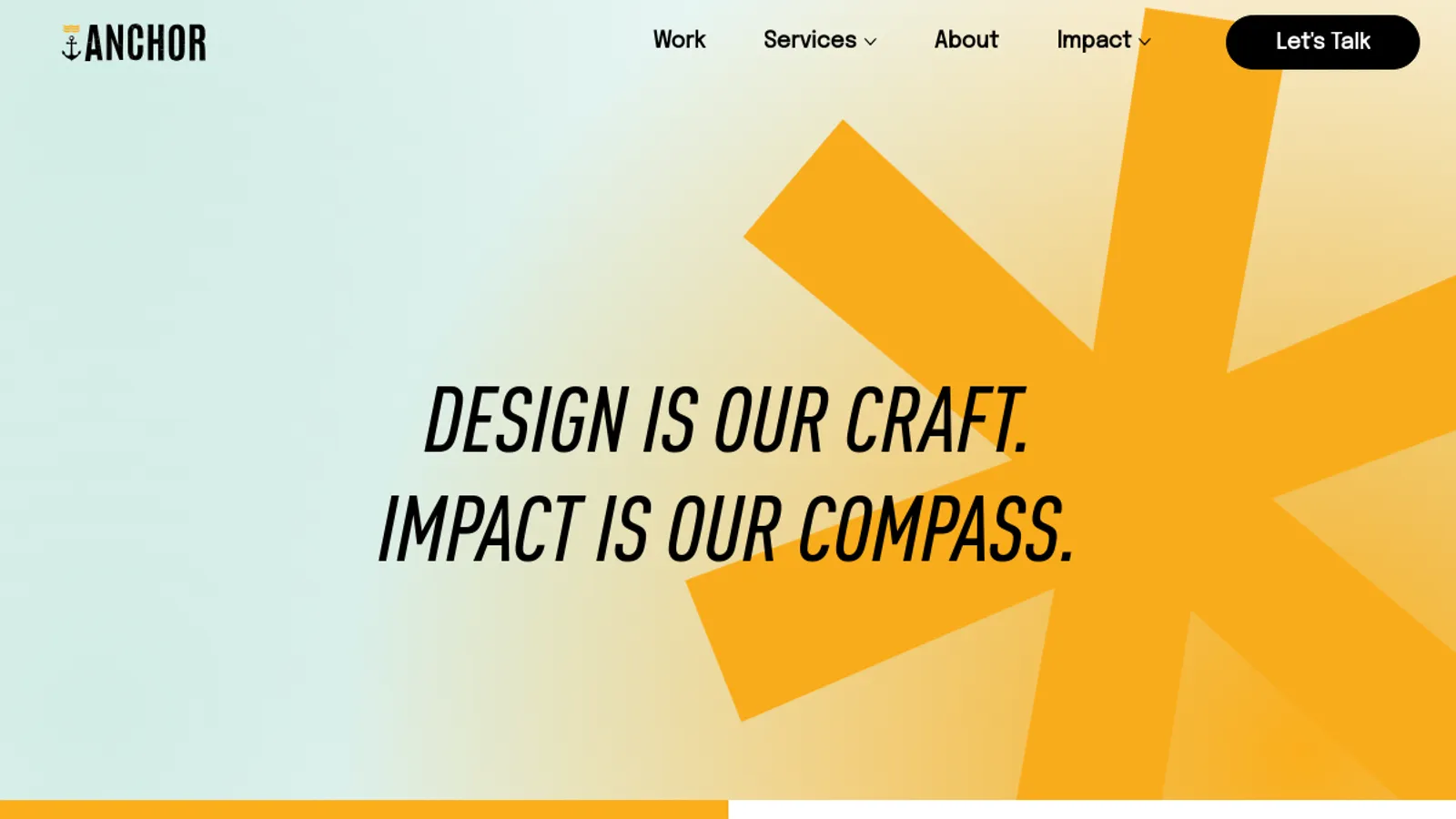 Screenshot of the Anchor homepage