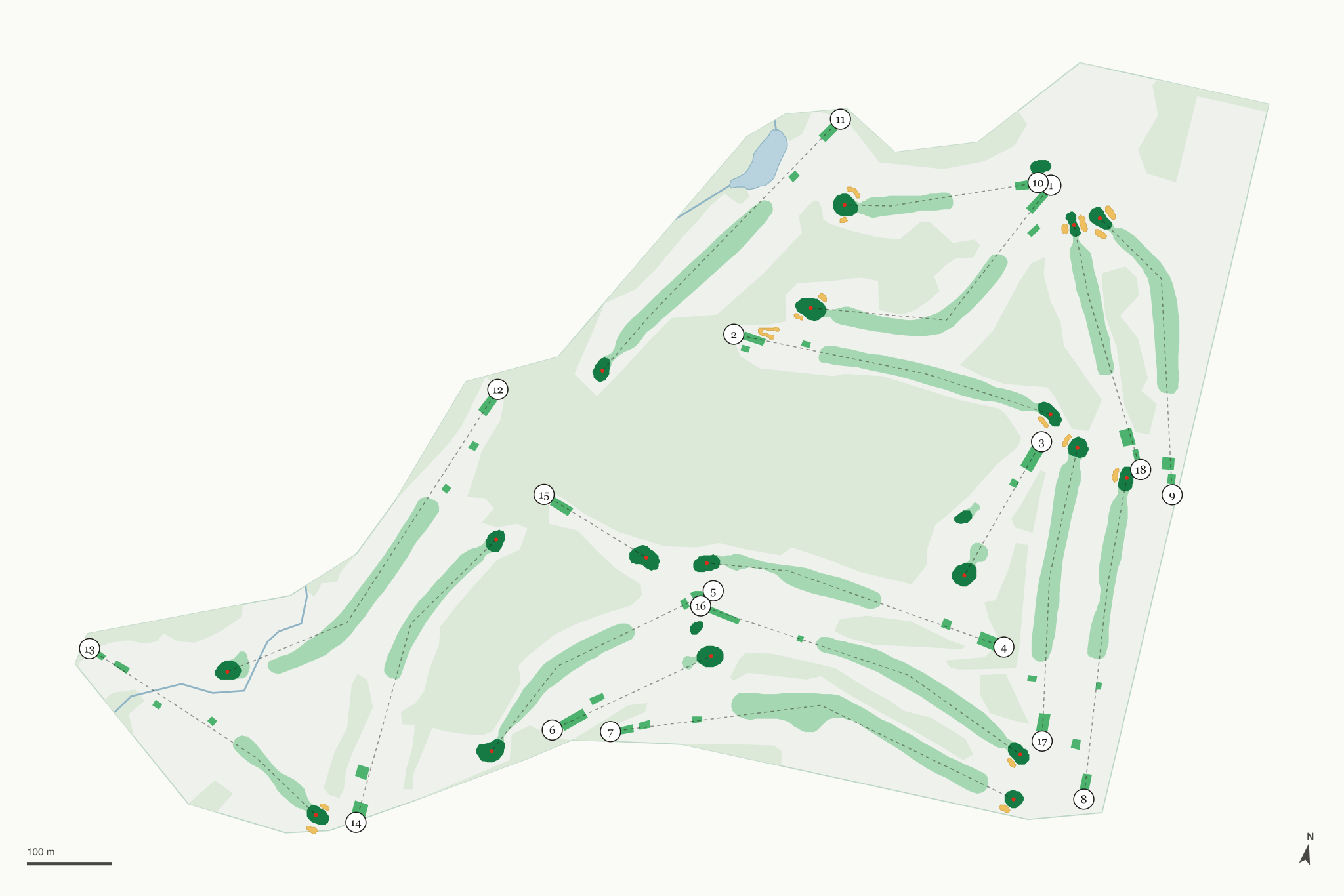 Map of Whitnall Park Golf Course