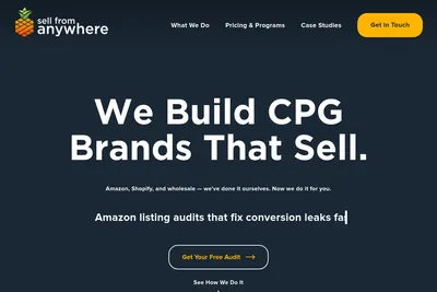 Screenshot of the Sell From Anywhere homepage