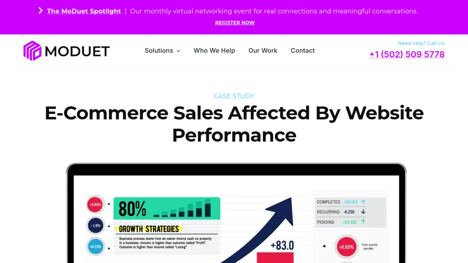 Screenshot of the MoDuet homepage