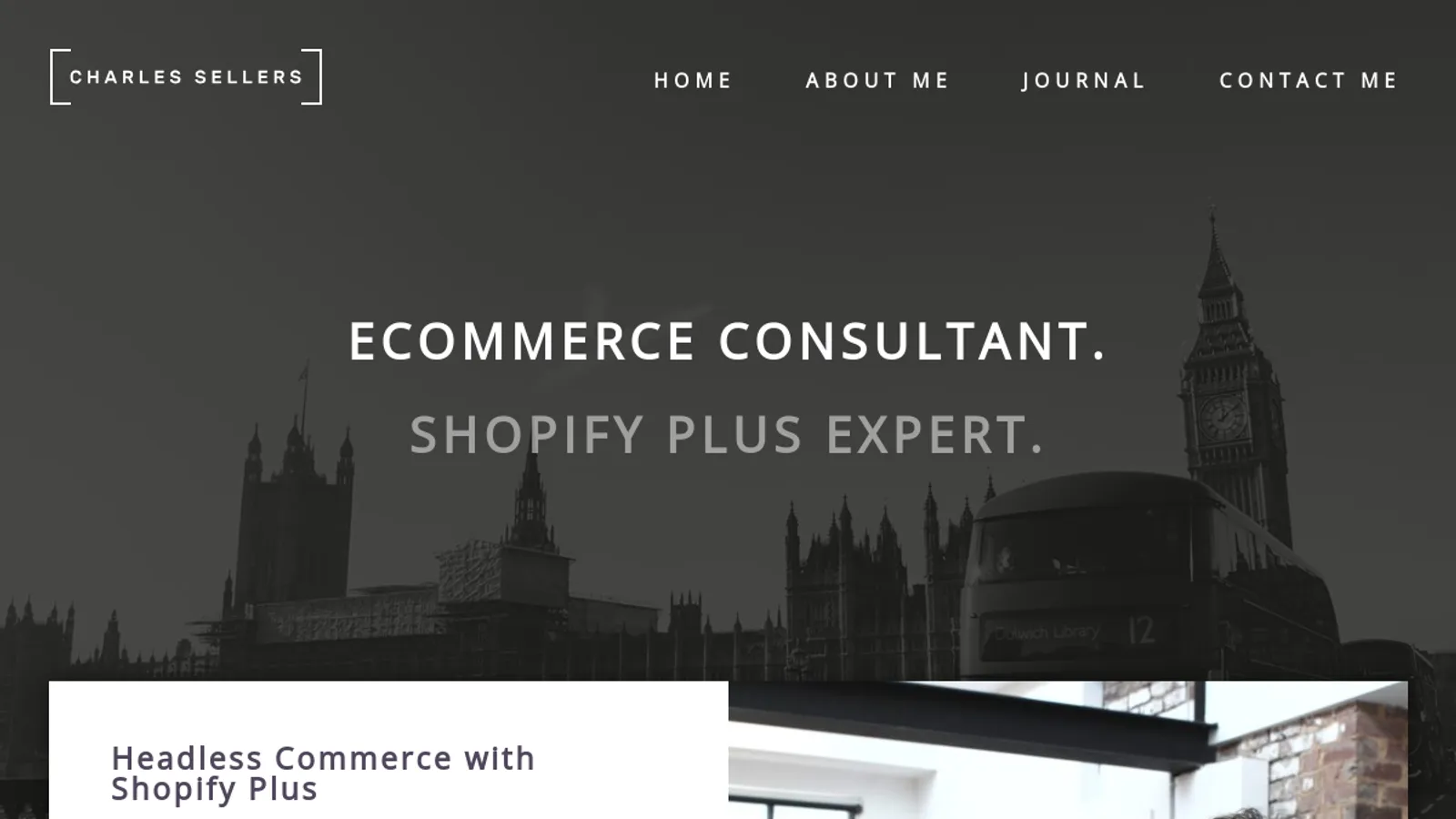 Screenshot of the Charles Sellers Consulting homepage