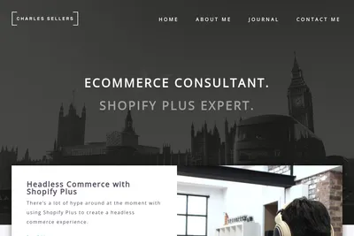 Screenshot of the Charles Sellers Consulting homepage