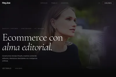 Screenshot of the HeyJoe homepage