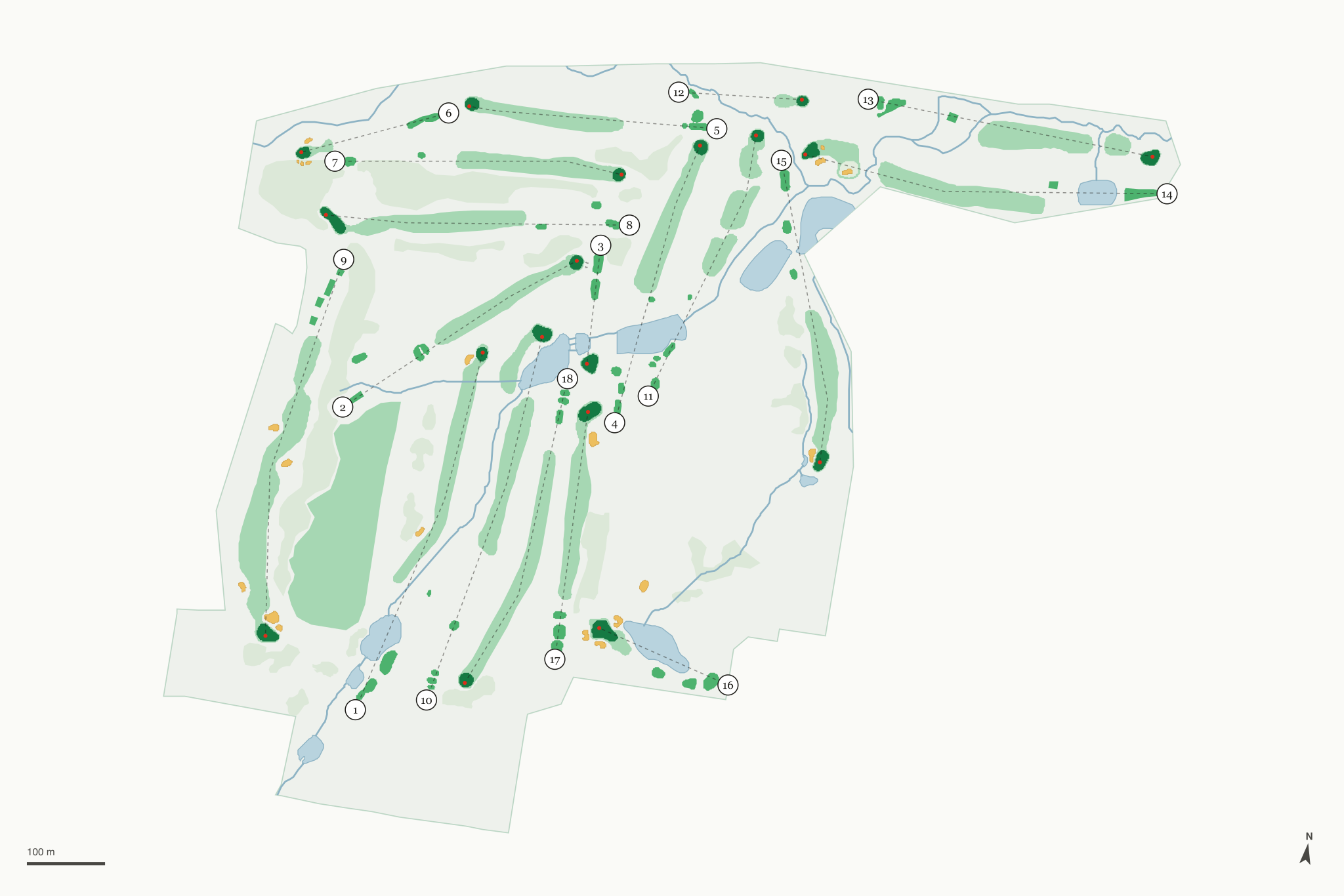 Map of Pine Lakes Golf Club