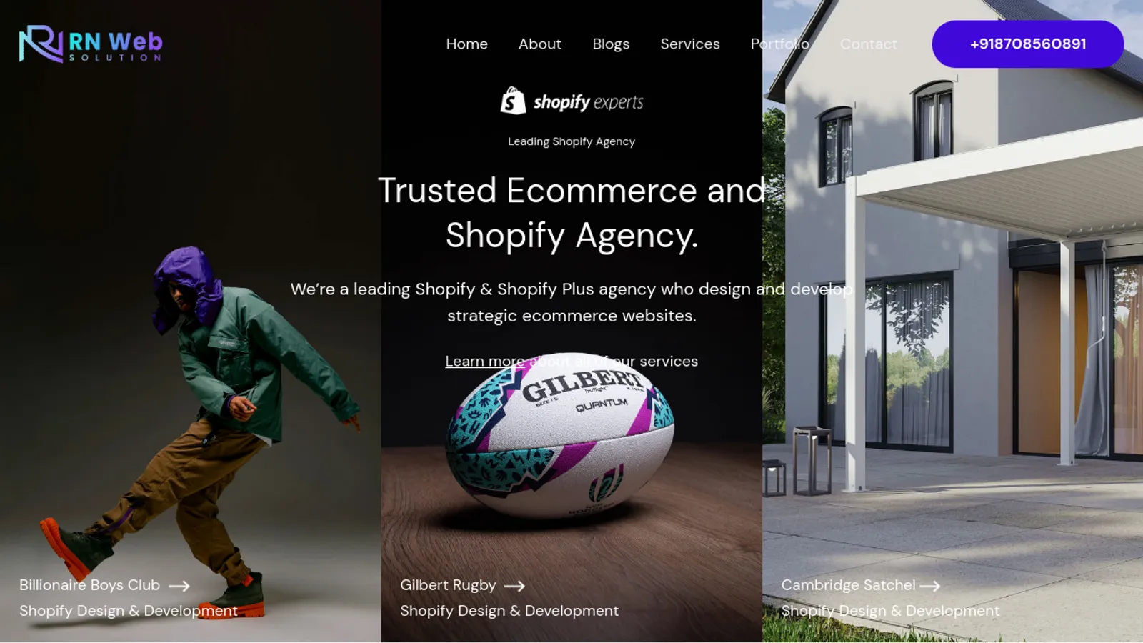 Screenshot of the Shubham Goel homepage