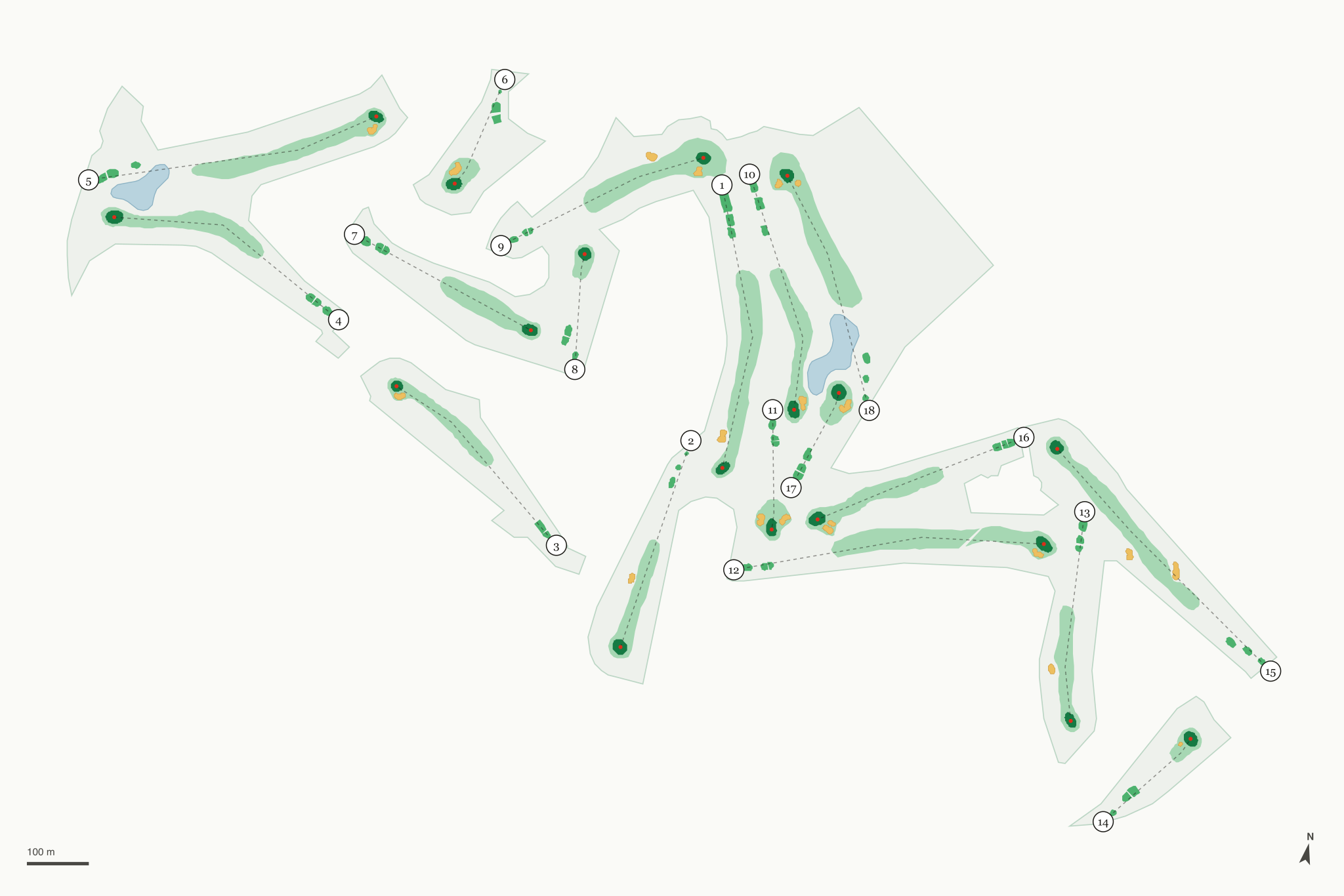 Map of Las Colinas Golf Club