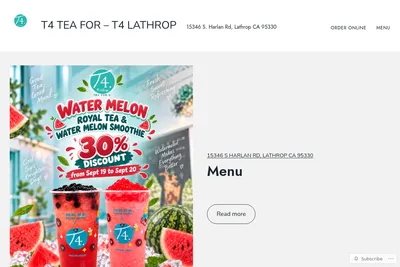 T4 Tea For website homepage