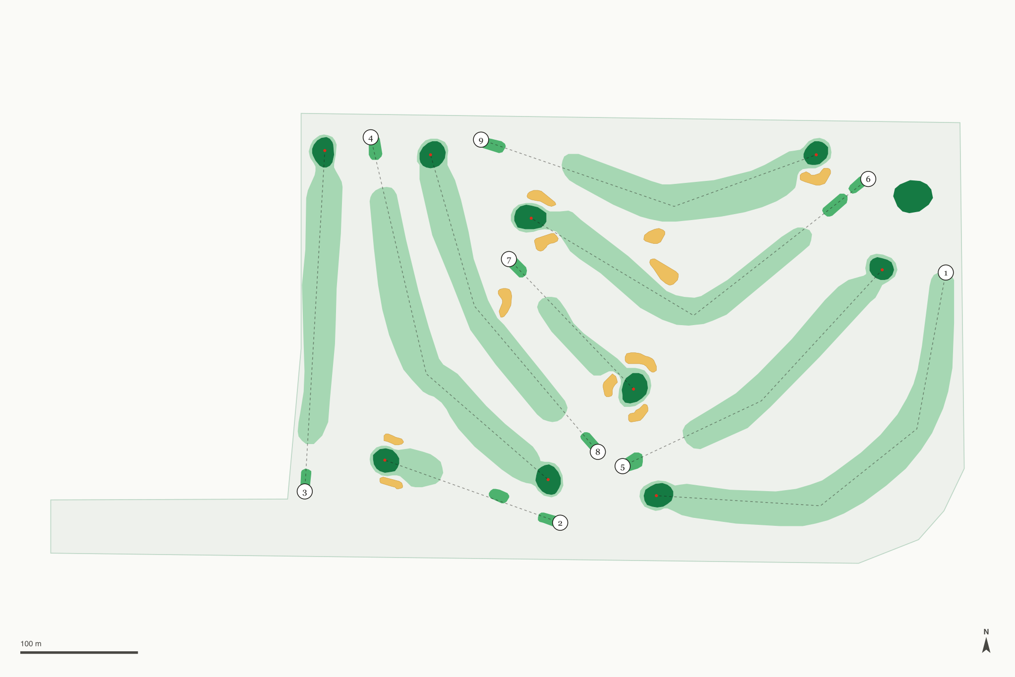 Map of Highland 9-Hole Golf Course