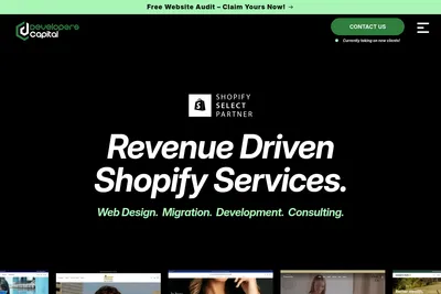 Screenshot of the Developers Capital Net homepage