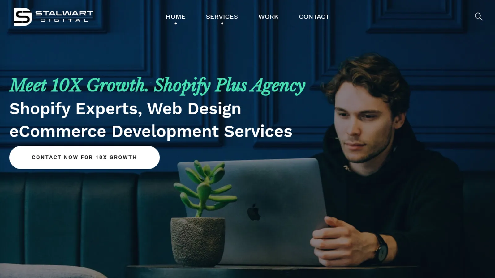 Screenshot of the Stalwart Digital homepage