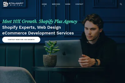 Screenshot of the Stalwart Digital homepage