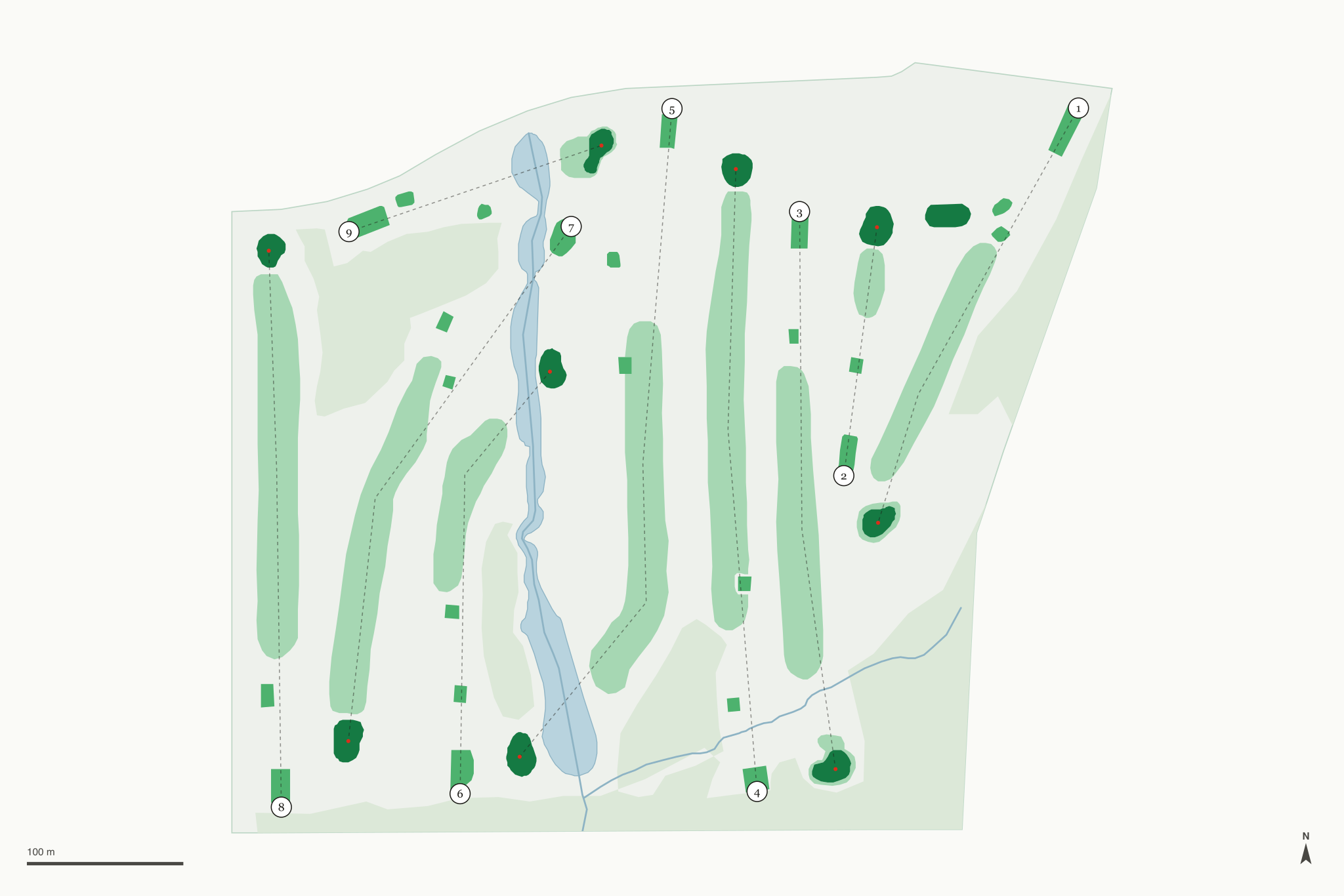 Map of Creve Coeur Golf Course