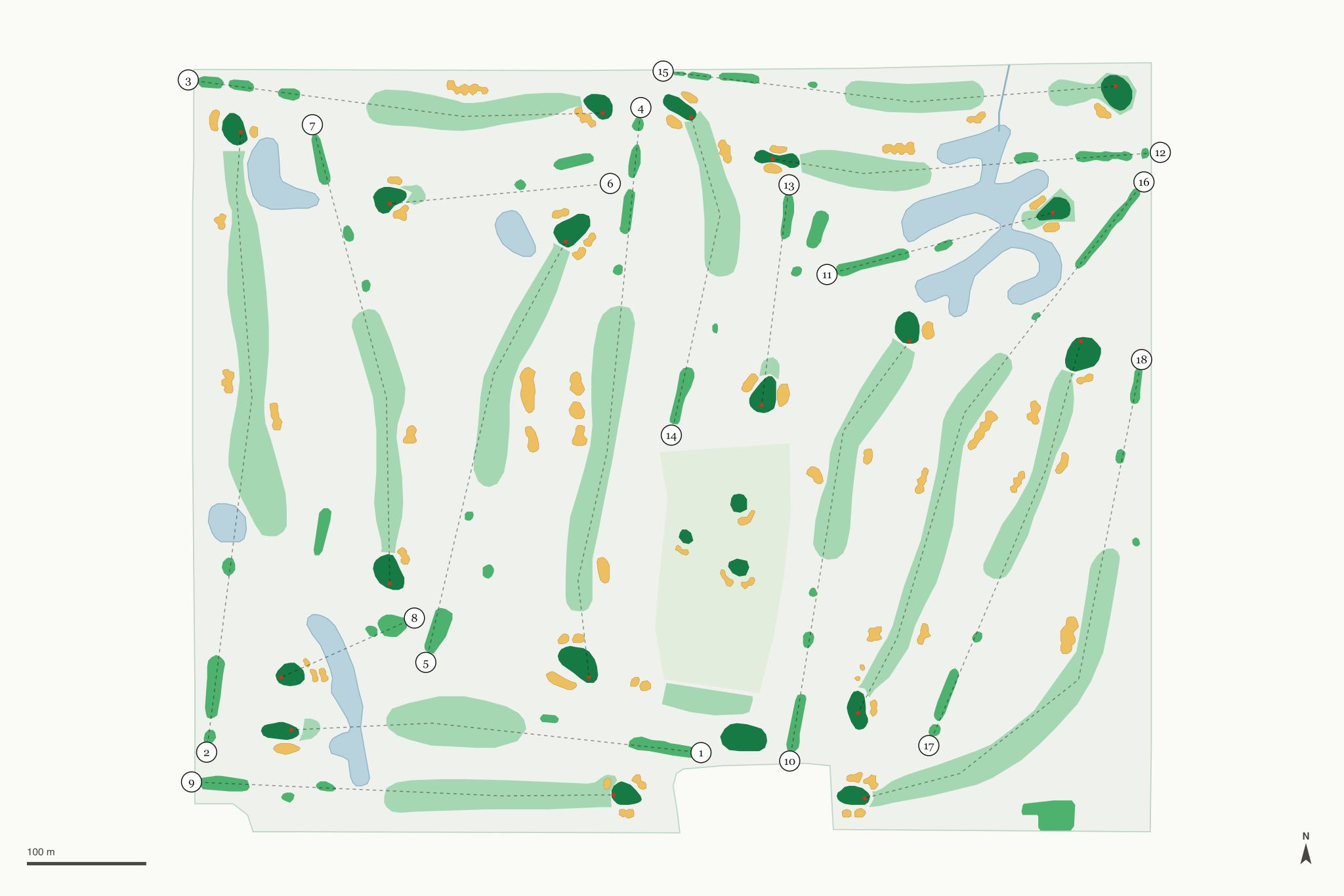 Map of Pinecrest Golf Club