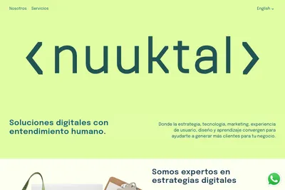Screenshot of the Nuuktal homepage