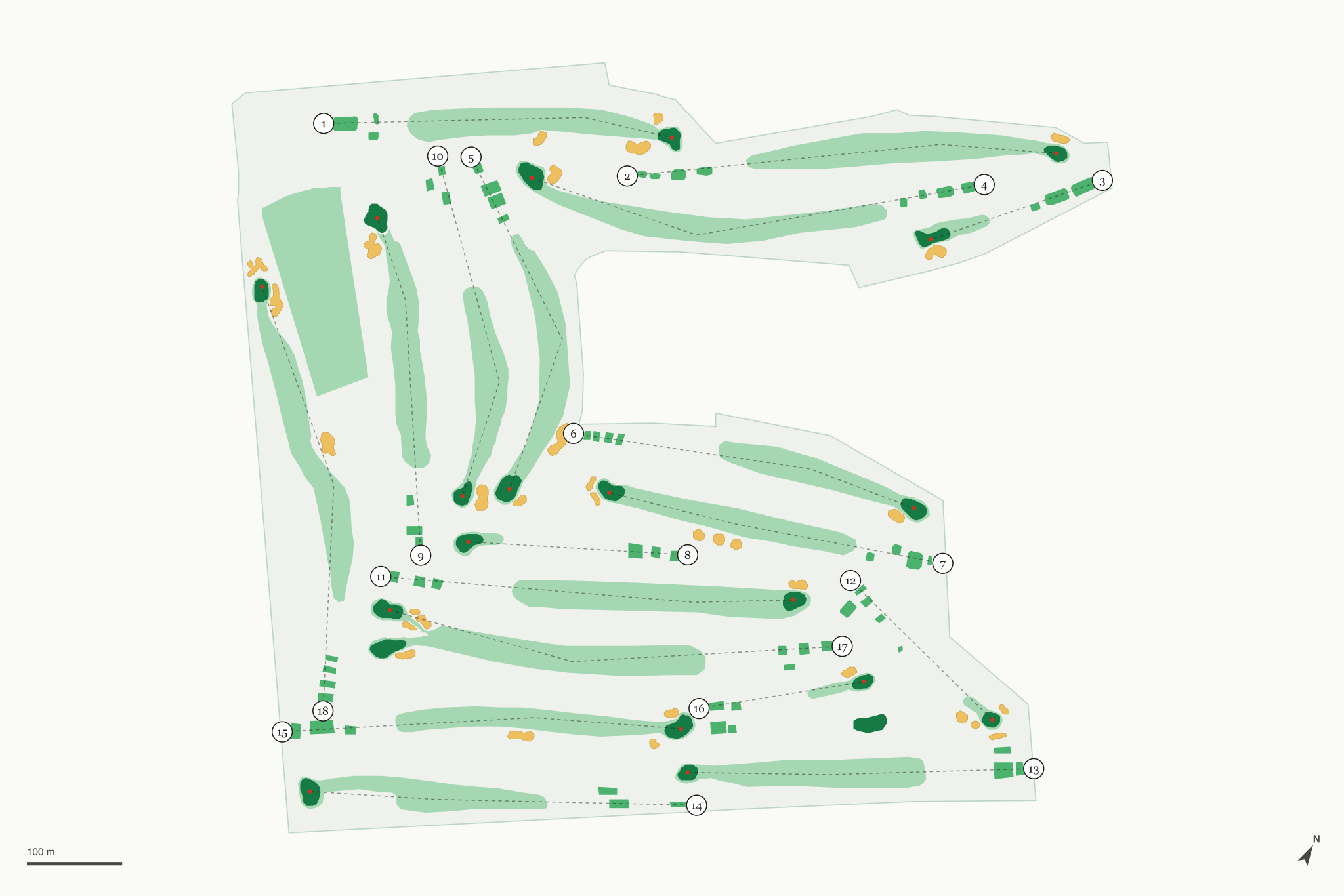Map of Rancho Park Golf Course