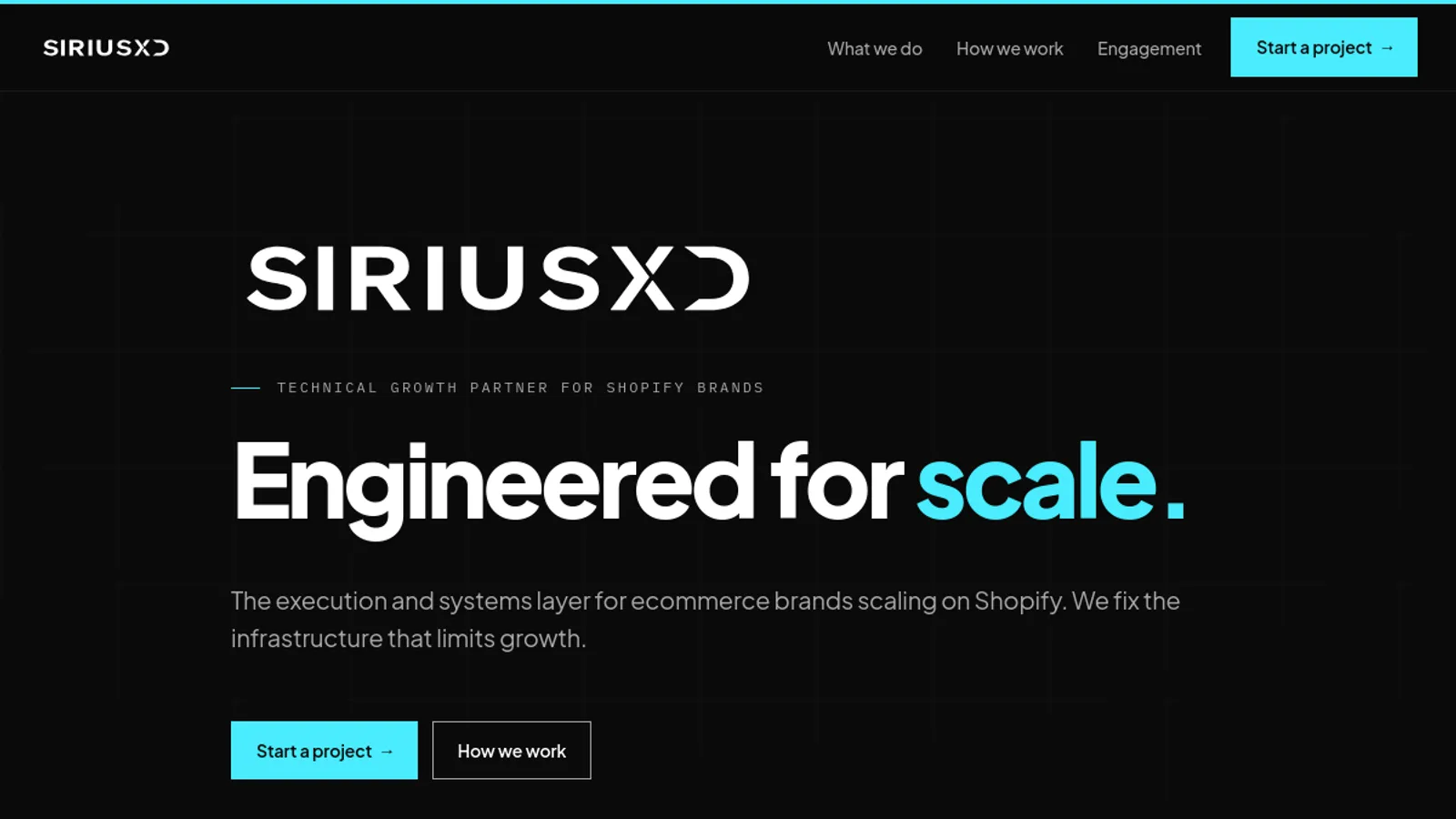 Screenshot of the Sirius XD Pty Ltd homepage