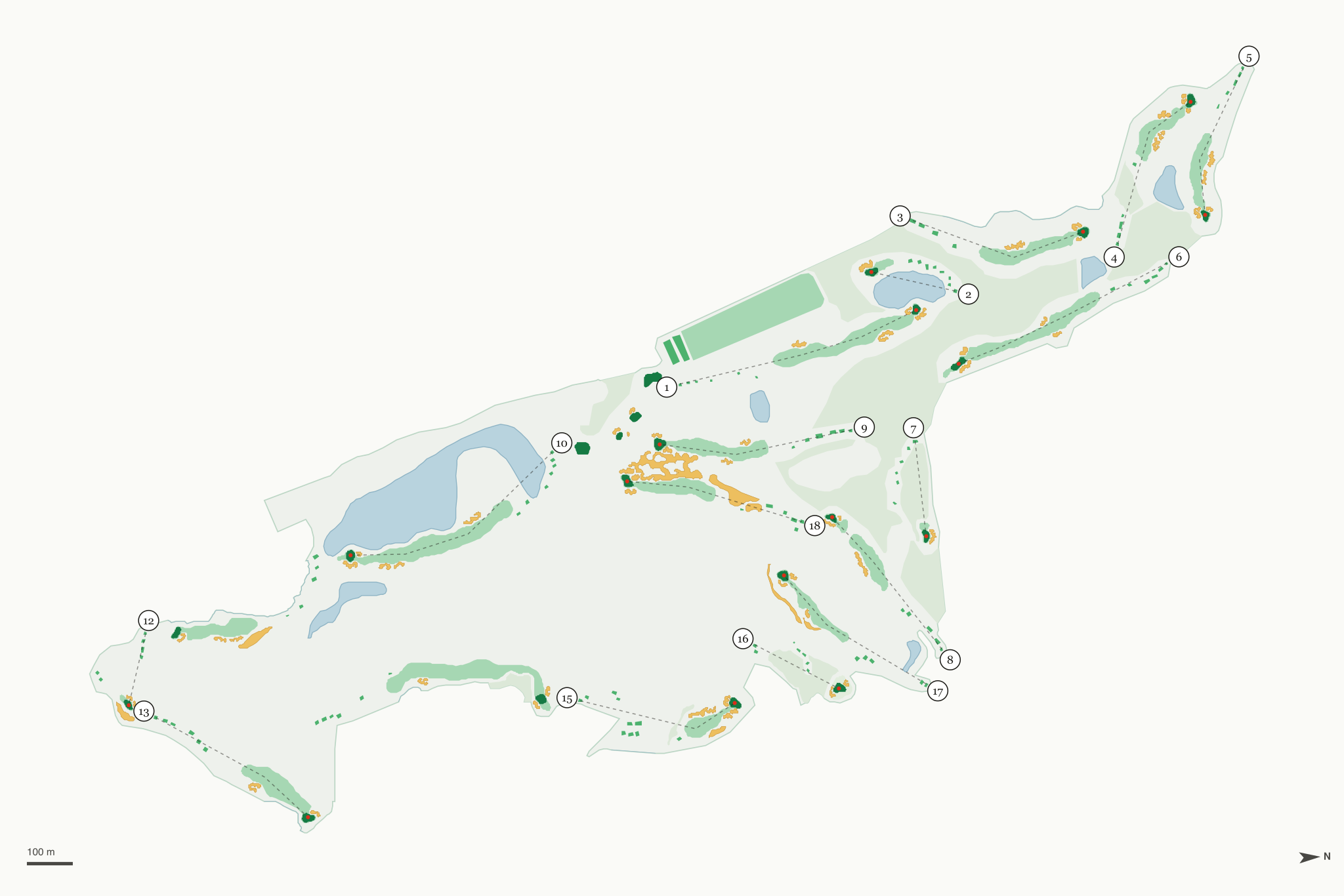 Map of Hammock Dunes Club - Creek Course