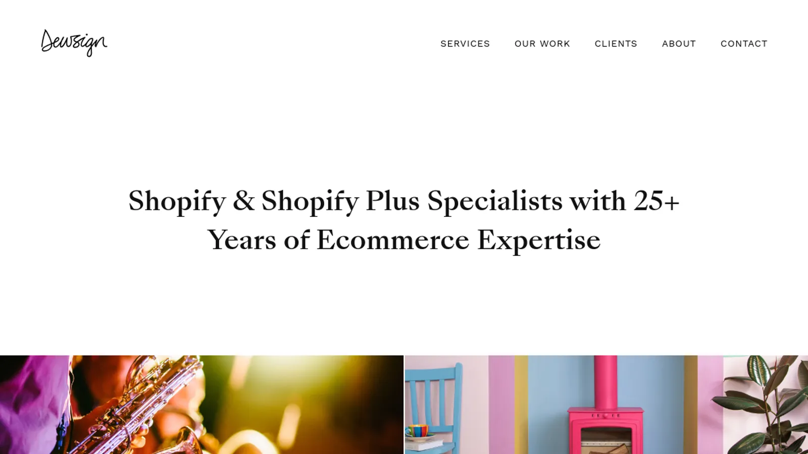 Screenshot of the Dewsign Ltd homepage