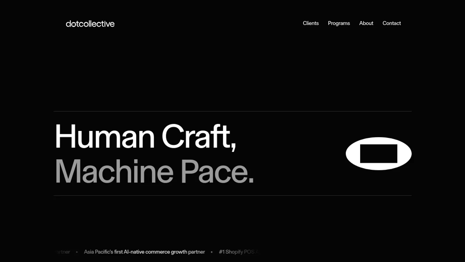 Screenshot of the WeAreDigital homepage