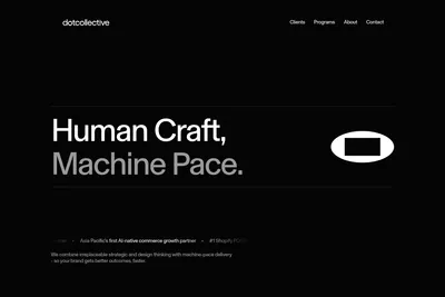 Screenshot of the WeAreDigital homepage