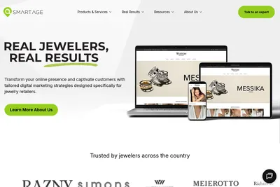Screenshot of the Smart Age Solutions homepage