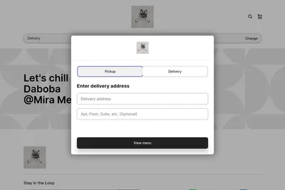 DABOBA website homepage