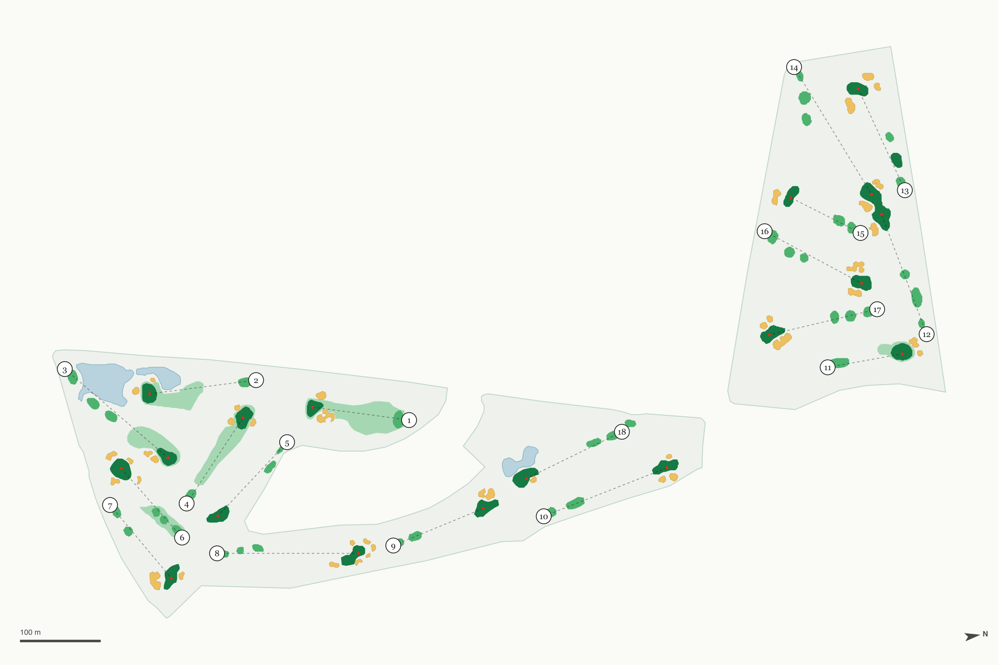 Map of Reidy Creek Golf Course