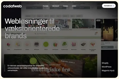Screenshot of the Codafweb homepage