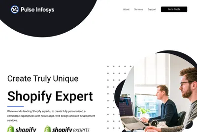 Screenshot of the Pulse Infosys homepage