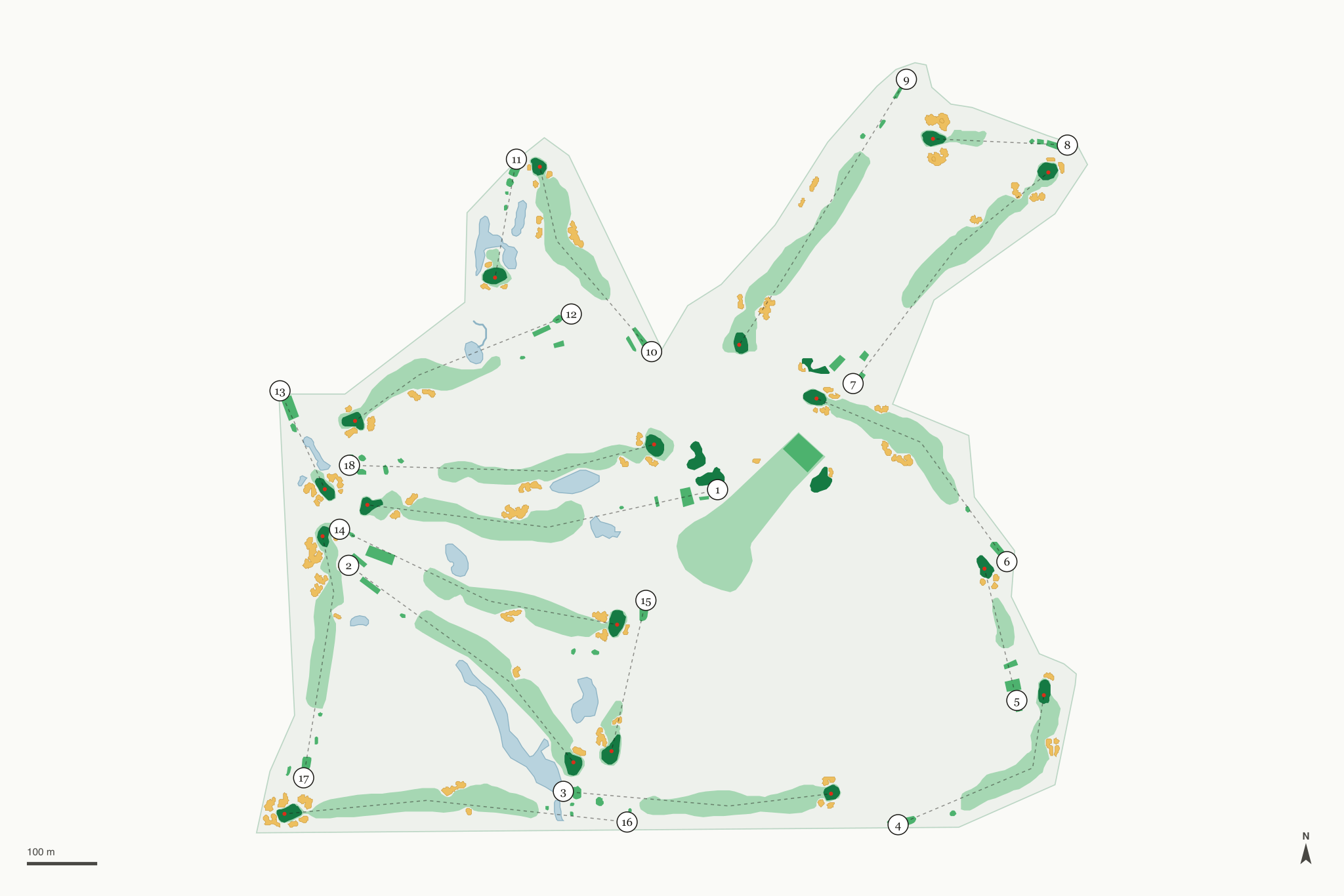 Map of North Oaks Golf Club