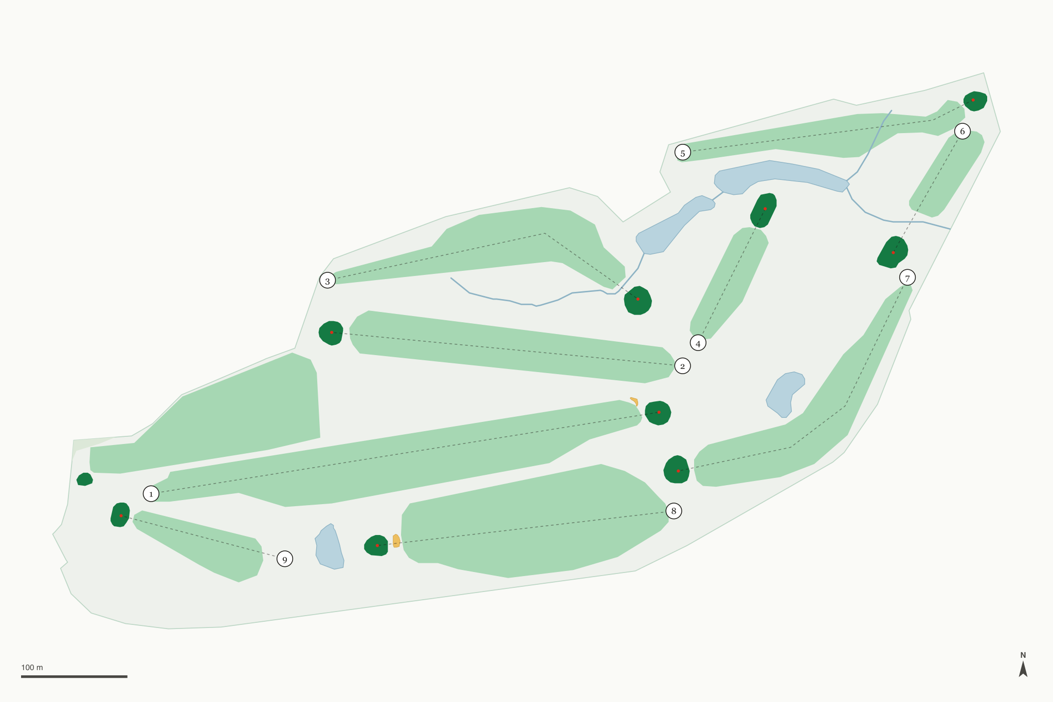 Map of El Monte Golf Course