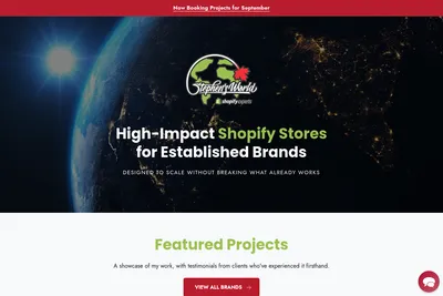 Screenshot of the Stephen's World homepage