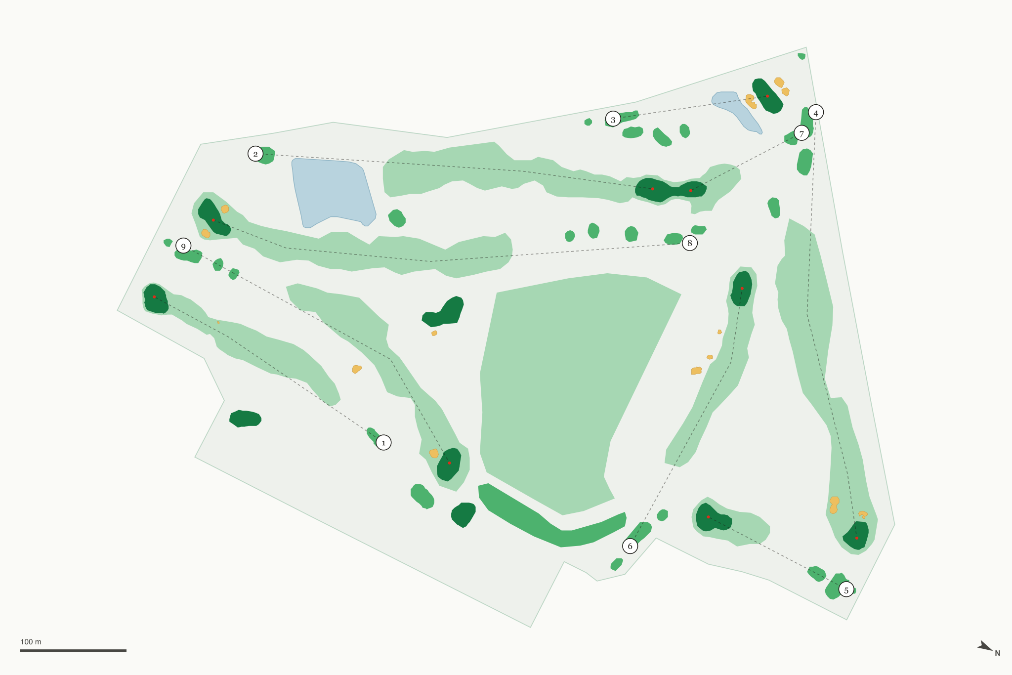 Map of Harvest Point Golf Course