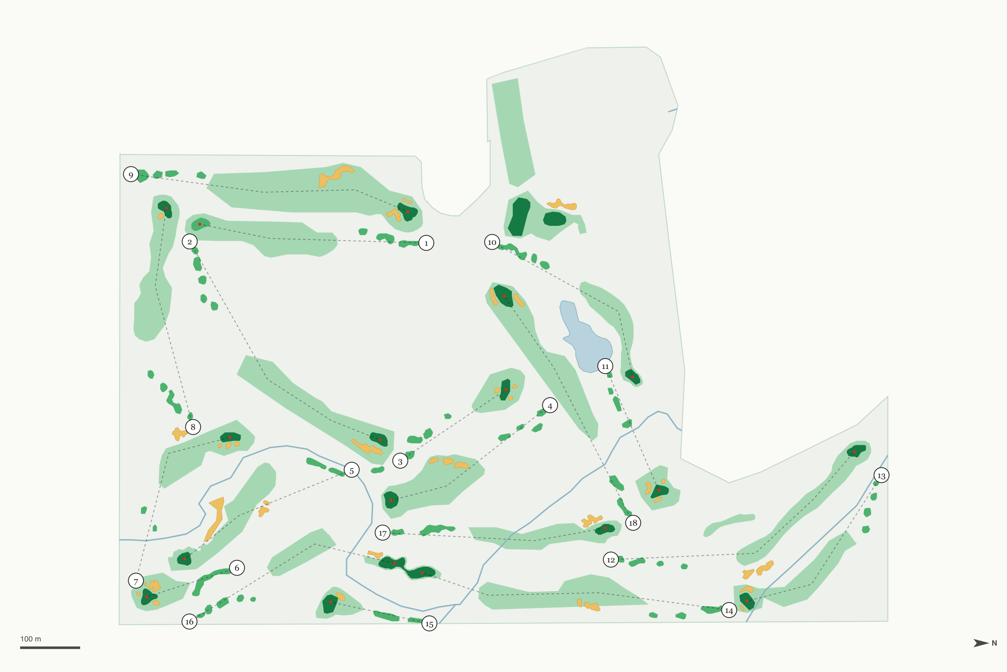 Map of Fred Enke Golf Course