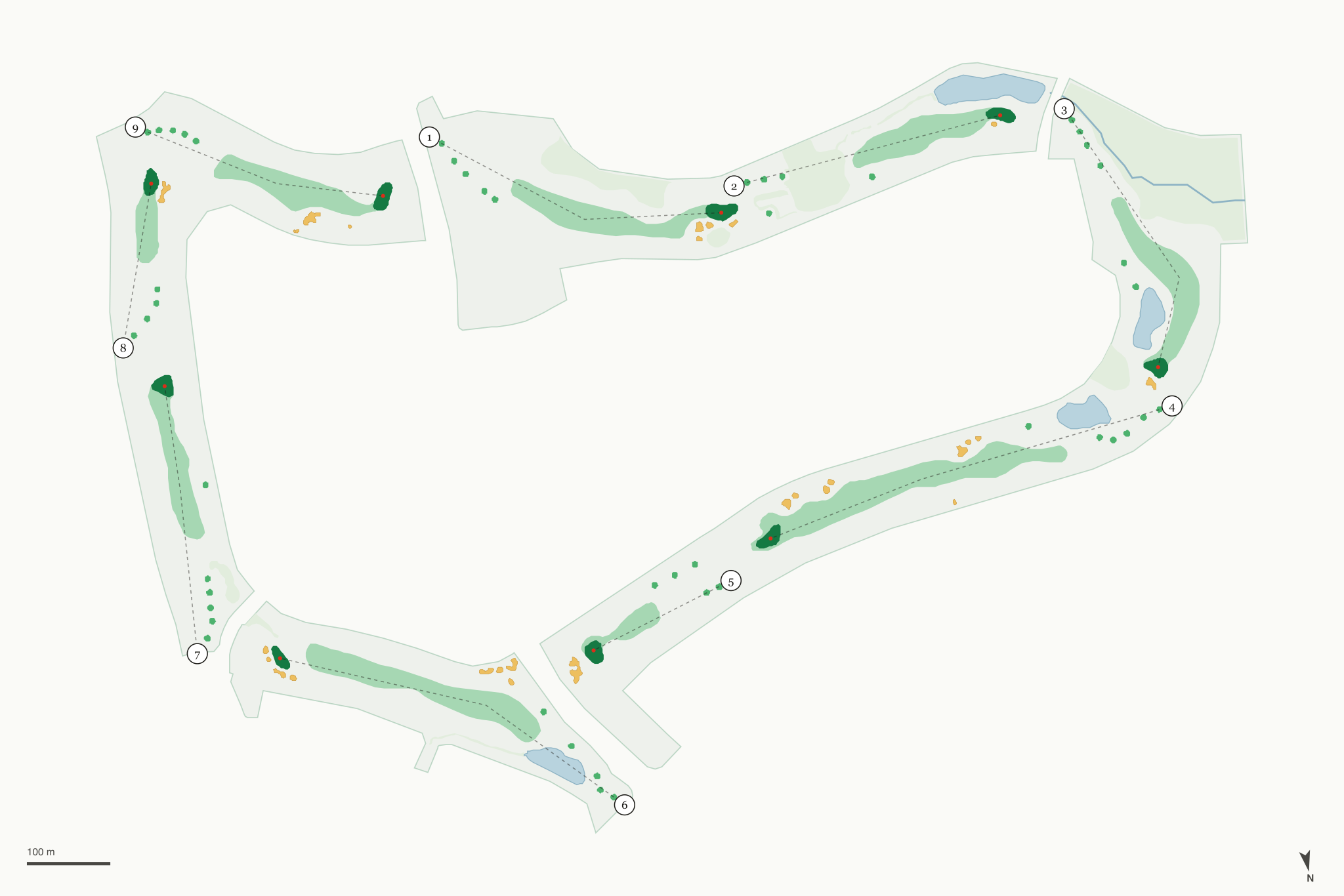 Map of Sierra Pines Golf Course