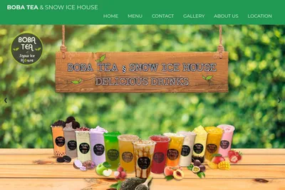 Boba Tea and Snow Ice House website homepage