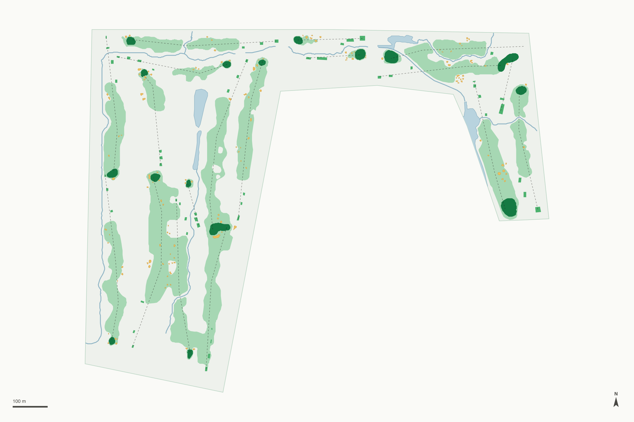 Map of The Gailes Golf Course