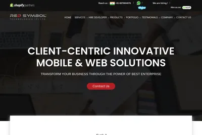 Screenshot of the Red Symbol Technologies homepage