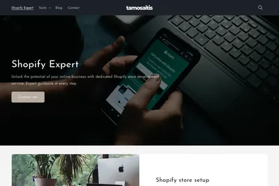 Screenshot of the Augustinas Tamošaitis homepage