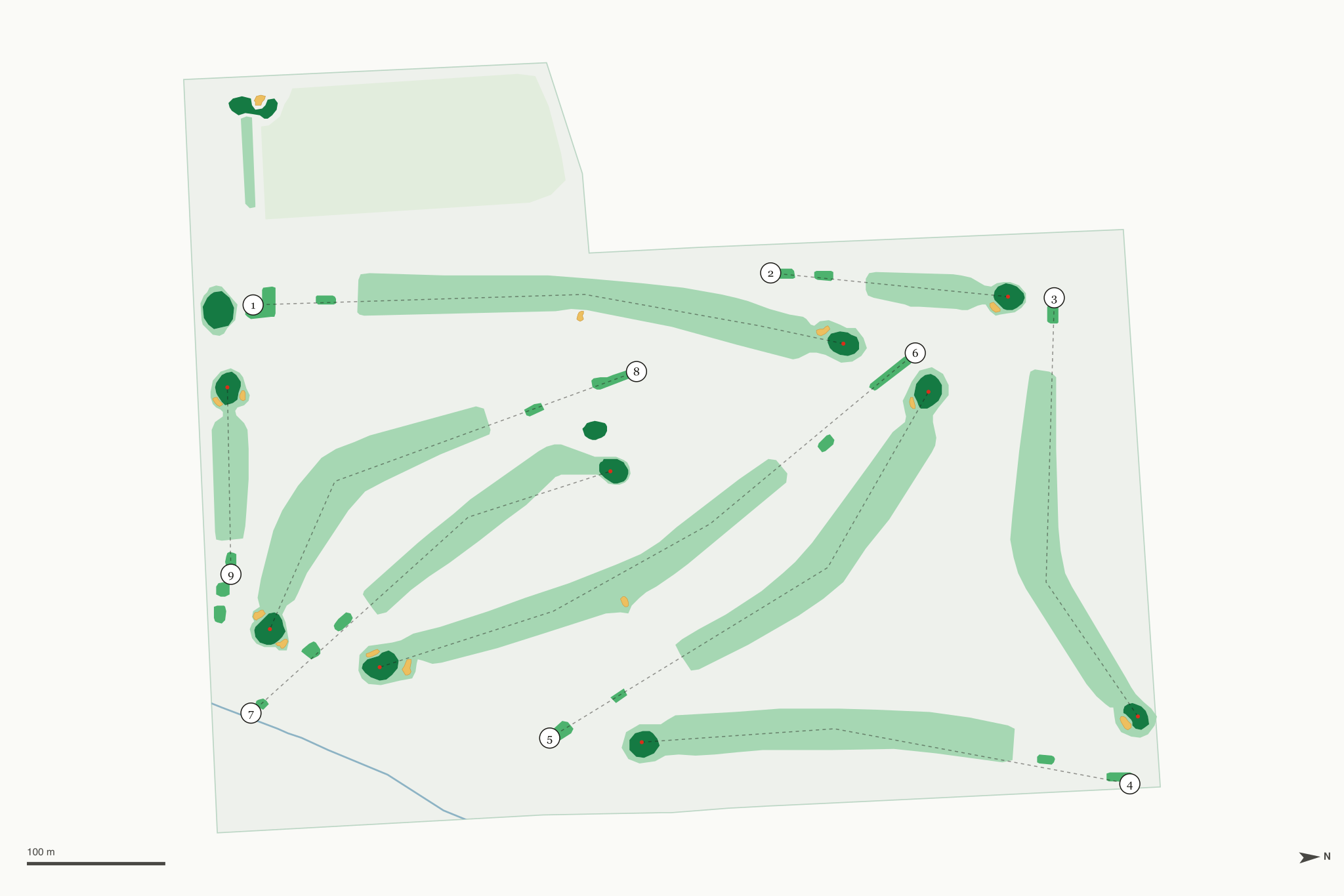 Map of Montpelier Golf Course