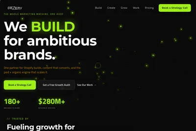 Screenshot of the Dezerv.Co homepage