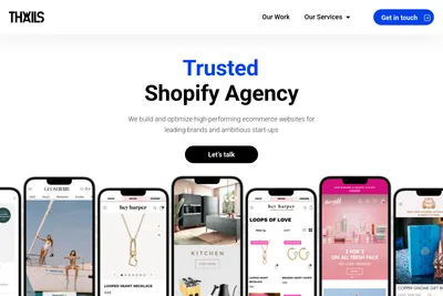 Screenshot of the THAILS homepage