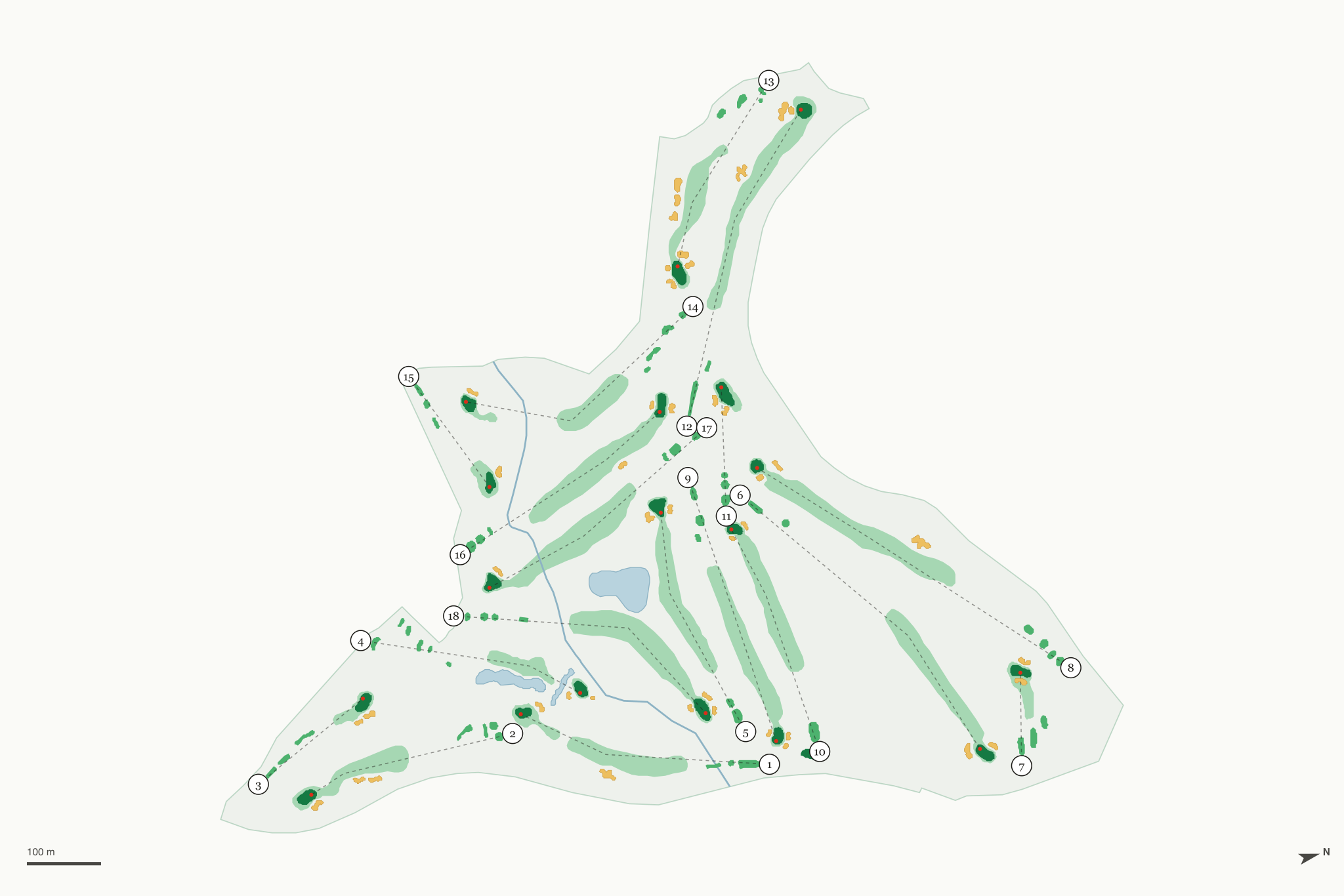 Map of Blue Rock Springs Golf Club
