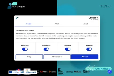 Screenshot of the NetSteps S.A. homepage